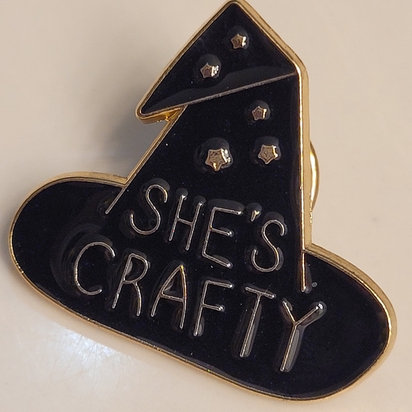 She's Crafty Witch's Hat Enamel Pin - Picture 2 of 8